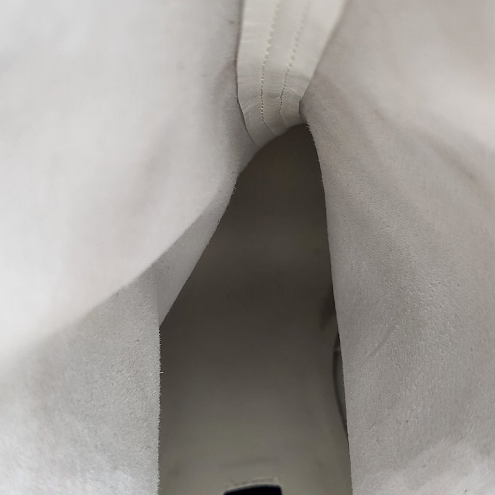 Nine West TIRZAH White Leather Pointed Toe Dress Boots SZ 8.5 - Picture 13 of 13